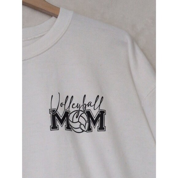 Volleyball Mom Sweatshirt Womens XL White Pullover Crew Neck‎ Long Sleeve - Picture 3 of 10